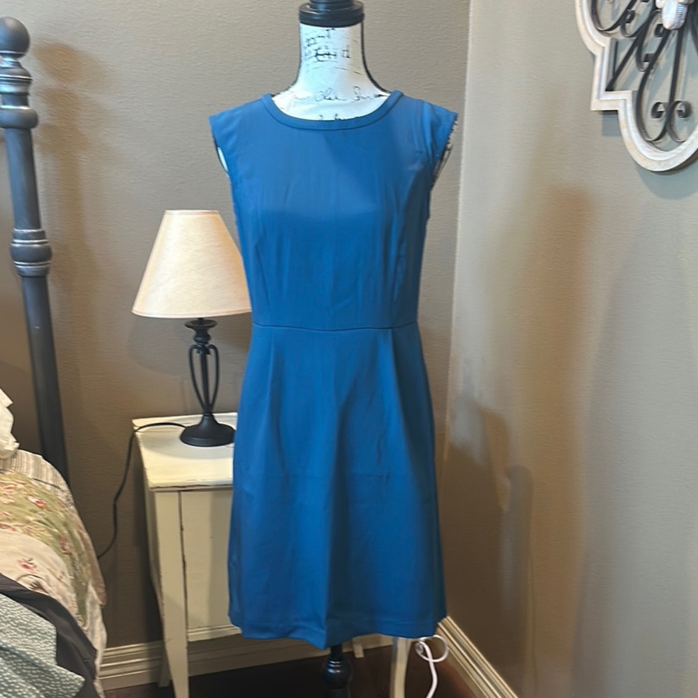 LOFT Teal Sleeveless Mini Dress
